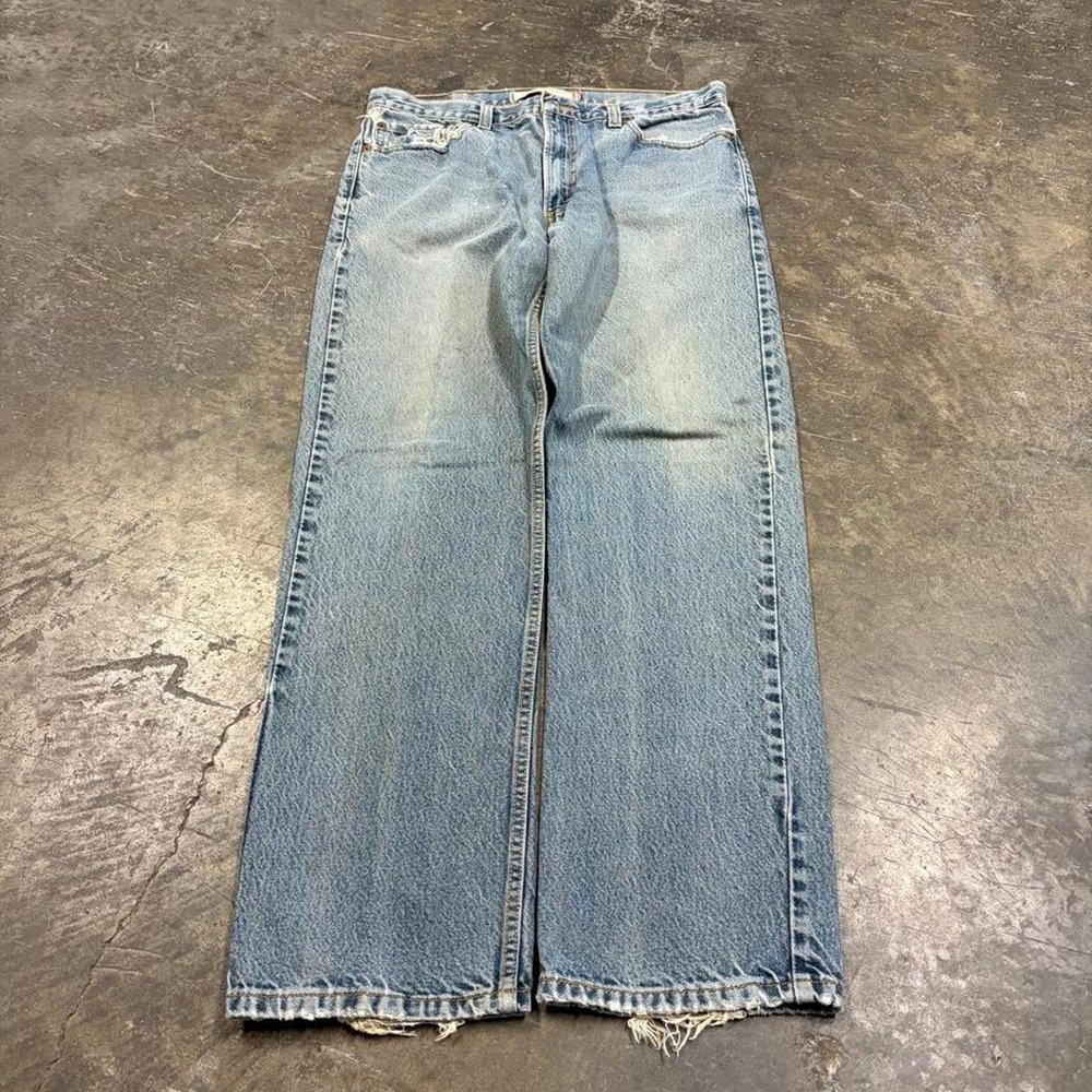 Vintage Levis 505 Regular Fit Jeans 36x34 Faded Blue Denim 90s Skater Grunge